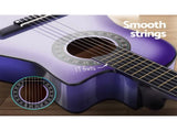 Alpha 34 Inch Classical Guitar Wooden Body Nylon String Beginner Kids Gift Purple GUITAR-D-34-PURPLE
