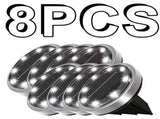 8PCS Solar Outdoor Buried Light Waterproof Garden Lawn Lamp Warm Landscape Lighting No Wiring Auto V1232-TYNDMD-004