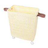 Slim Laundry Basket Foldable Space Saving Sturdy PP Plastic Narrow Clothes Hamper for Bathroom V1294-YM0901-3117240333312