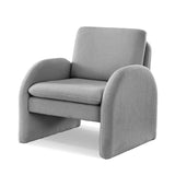Artiss Armchair Accent Chair Lounge Tub Sofa Couch Curved Arm Seat Boucle Grey UPHO-E-ARM-02-TED-GY