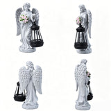 Solar-Powered Angel Lantern Outdoor Light, Resin Waterproof Garden Decorative Light, Walkway and V1265-AU-BY25042