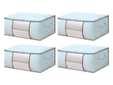 Clothes Storage Bags Fabric Foldable Blanket Storage Container Closet Organizer with Clear Window V1294-YM0901-3117250021315