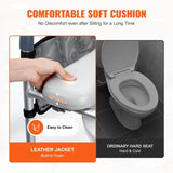 Raised Toilet Seat, 7-Position Height Adjustment 655-805 Mm, 158.7 kg Weight Capacity, with Comfort V952-SJLDSJGMTZDLV1SLQV0