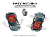 T-Rex 1180kg Set of 2 Vehicle Positioning Jacks, Mechanical Ratcheting Foot Pedal Wheel Dolly For V219-VHWVPRTR3R2A