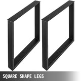 Black Metal Table Legs Set of 2 Steel Table Legs 35x28 Inch Dining Table Legs Office Table Legs V952-ZTHS900X72MM00001V0