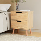 Artiss Bedside Table 2 Drawers Nightstand - BODEN Pine FURNI-L-SCAN-BS01-WD