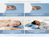 Side Sleeper Pillow for Anti-Wrinkle, Cooling Memory Foam Beauty Pillows for Neck Pain & Breathing V1107-115-88297-BLU