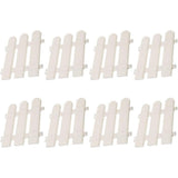 8pcs White Plastic Garden Fence for Patio and Garden Paths, Sturdy and Smooth Surface Design, V1192-AZ-W-21474