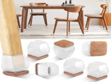 Furniture Leg Caps 30-45mm Transparent Non-Slip Felt Pads Floor Protectors Chair Table Feet Covers V1258-DP02-BOL-718