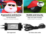 Jingle Jollys Christmas Inflatable Santa Motorbike LED Illuminated Decorations XMAS-INF-SANTA-MOTOR-6FT