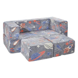 Modular Kids Play Couch 4Pcs DIY Glow in the Dark Toddler Chair Grey V952-ETSF411849YC8HY99V0
