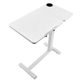 Overbed Table, Mobile Bed Side Table with Flip Desktop and 4 Hidden Wheels, Height & Angle V952-CSZGXDZZCSFZ3O0N9001V0