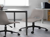 2 Set Office Desk Chair - Loop Yarn Fabric Home Swivel Chair Cut-Out Seat HALO GREY V274-FT-VOC-002BK-LGY2