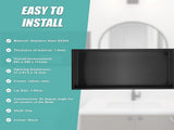 641 x 336 x 101mm Shower Niche Single Shelf Organizer No Tile Needed in Black V63-900711