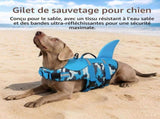 Blue Camouflage Dog Life Jacket with Handle, Reflective Flotation Vest, Size L V1237-MS-912-163