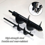 High-Strength Steel Garden Auger Drill Bit for Planting and Digging-Black V1107-119-BLA-38998