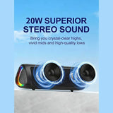 Portable RGB Bluetooth Speaker with Lights 10W Stereo Sound, Bluetooth 5.3, TWS Pairing, 2000mAh, V1232-XYX-001