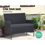 Gardeon 4 Seater Outdoor Sofa Set with Storage Cover Wicker Table Chair DarkGrey ODF-PATIO-17007-GR-AB-COVER