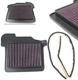 Motorcycle Air Cleaner Filter Element Assembly Replacement Compatible Fits for Yamaha FJ09 2015-2017 V1258-DP02-F-763