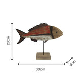 Handcrafted Fish On Base 30cm V637-12806FSH