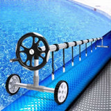 Aquabuddy Pool Cover 11x6.2m 400 Micron Silver Swimming Pool Solar Blanket 6.55m Roller PC-110X62-M-DX-BL-64ROL