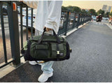 Green Unisex Travel Bag with Utility Buckles and Wet/Dry Compartments V888-ELOSUNG26600
