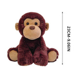 Cute Forest Animal Monkey Plush Doll Figurine, Soft Squatting Sitting Stuffed Toy for Home Shelf V1366-AZ2-W-14845