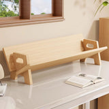 Wooden Desktop Bookshelf Solid Wood Book Stand & Storage Rack Forward Tilt Anti-Fall Design V1366-AZ2-W-11776