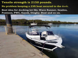 Boat Bungee Dock Lines with 316 Stainless Clips - Shock-Absorbing Jet Ski Dock Line, PWC V1258-DP02-WO-474