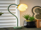Green LED Tulip Desk Lamp - Flexible Gooseneck, Decorative Flower Table Light V888-ELOSUNG26321