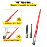 Hay Spear 49" Bale Spear 3000 lbs Capacity, Bale Spike Quick Attach Square Hay Bale Spears, Red V952-CM45X12503000DTT1V0