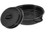 SWETRACE Iron Covered Roaster Pan With Lid Daily Use For Households 10.6X9.4X6.9In V1189-LWWAL-20260327-03769