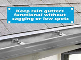 25 Pack Gutter Hangers, 5 Inch Gutter Guard with Speed Screw and Clip, Hidden Rain Gutter Bracket V1259-DP01-A-2958