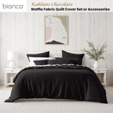 Bianca Kahlani Chocolate Waffle Quilt Cover Set King V442-BCA-QUILTCS-KAHLANI-CHOCOLATE-KI