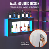 VEVOR LED Lighted Liquor Bottle Display Bar Shelf RF & App Control 1210 mm V952-KZXBGLED248RFXCBHV3