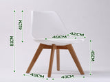 4X Retro Dining Cafe Chair Padded Seat WHITE V274-FT-J900-WH4
