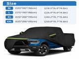 All-Weather Pickup Truck Cover with Reflective Strips, Waterproof Oxford Fabric, Driver-Side Zipper V1341-ZY-Z9CH828W-XL
