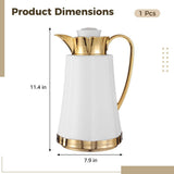 33.82 Fl Oz Thermal Coffee Carafe, Arabic-Style Coffee Pot, Insulated Vacuum Flask with V1369-AZ3-W-08768