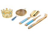 Tea Ceremony Set 304 Stainless Steel Tea Spoon Needle Clip Filter Kit Kung Fu Tea Accessory Gold V1294-YM0718-3118210009911