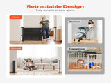 Retractable Baby Gate, 870 mm Tall, Extends up to 2800 mm Wide, Retractable Gate for Kids or Pets, V952-WZSSMHS110INI6TOP001V0