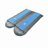 Double Camping Envelope Twin Sleeping Bag Thermal Tent Hiking Winter -15C - blue V610-PKNENVSLEBA-15-BL-DOU