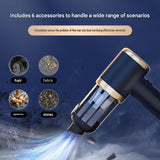 Black Handheld Cordless Vacuum Cleaner Air Duster 4-in-1 Mini Vacuum Blower Rechargeable Portable V888-ELOSUNG53329