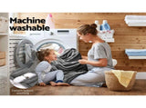 Giselle Bedding Heated Electric Throw Rug Fleece Sunggle Blanket Washable Silver EB-THROW-RUG-SR