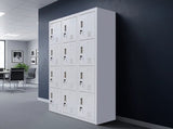 12-Door Locker for Office Gym Shed School Home Storage - Standard Lock with Keys V63-839051