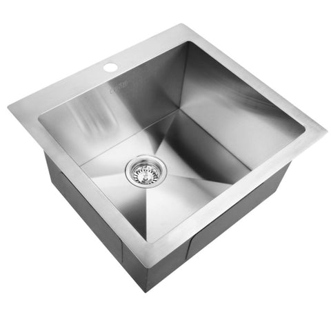 Cefito Kitchen Sink 53X50CM Stainless Steel Basin Single Bowl Silver SINK-5350-R012