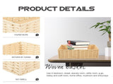 Paper Rope Woven Storage Basket for Desktop Organization, Beige V1366-AZ2-W-21113