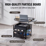 Lift Top Coffee Table 35.3" Round Coffee Table for Living Room Black V952-KFZ35YXWYBKFA7BWYV9