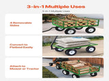 1200 Lbs Steel Garden Cart, Heavy Duty Pullable Garden Yard Cart, 2 in 1 Outdoor Metal Utility V952-ZXHYTCLS1200CPJJEV0