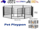 32"8 Panel Pet Dog Playpen Cage Enclosure Exercise Cat Puppy Metal Fence AU V201-W13559014