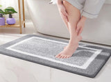 Color&Geometry Bath Mats for Bathroom Non Slip, 16"x24" Small Gray Bathroom Rugs, Absorbent, Soft, V1366-AZ2-W-09182